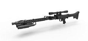 3D blaster rifle dlt-19d model