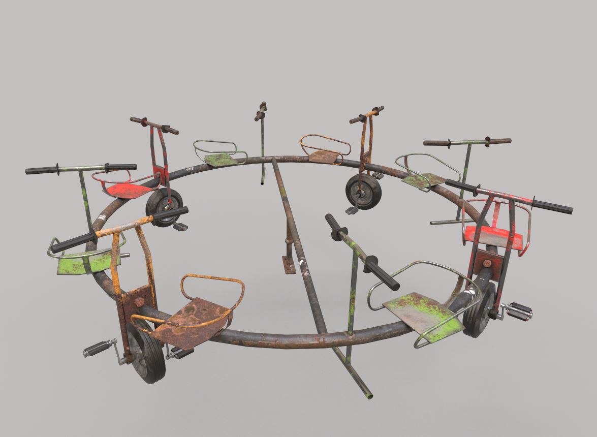 古い自転車メリーゴーラウンド3Dモデル - TurboSquid 1634185