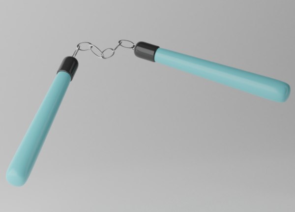 3d Nunchaku Nunchucks Weapon Model Turbosquid