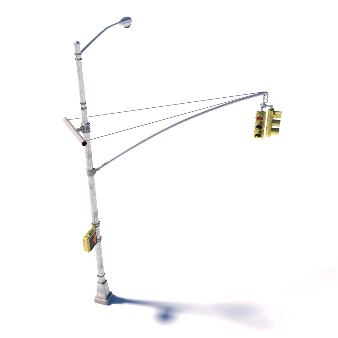 New street lamp traffic light 3D - TurboSquid 1634300