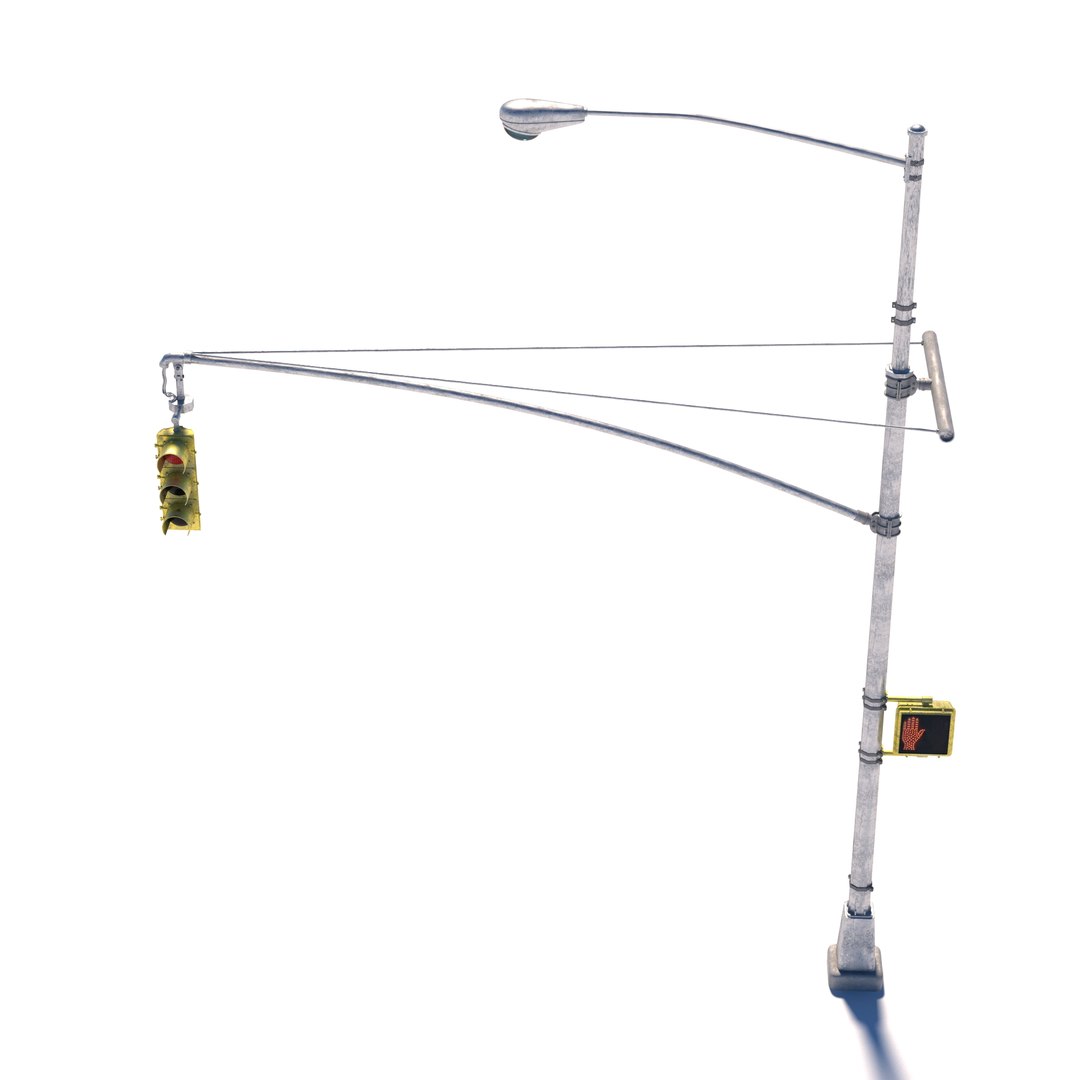 3d Model New Street Lamp Traffic Light - Turbosquid 1634306