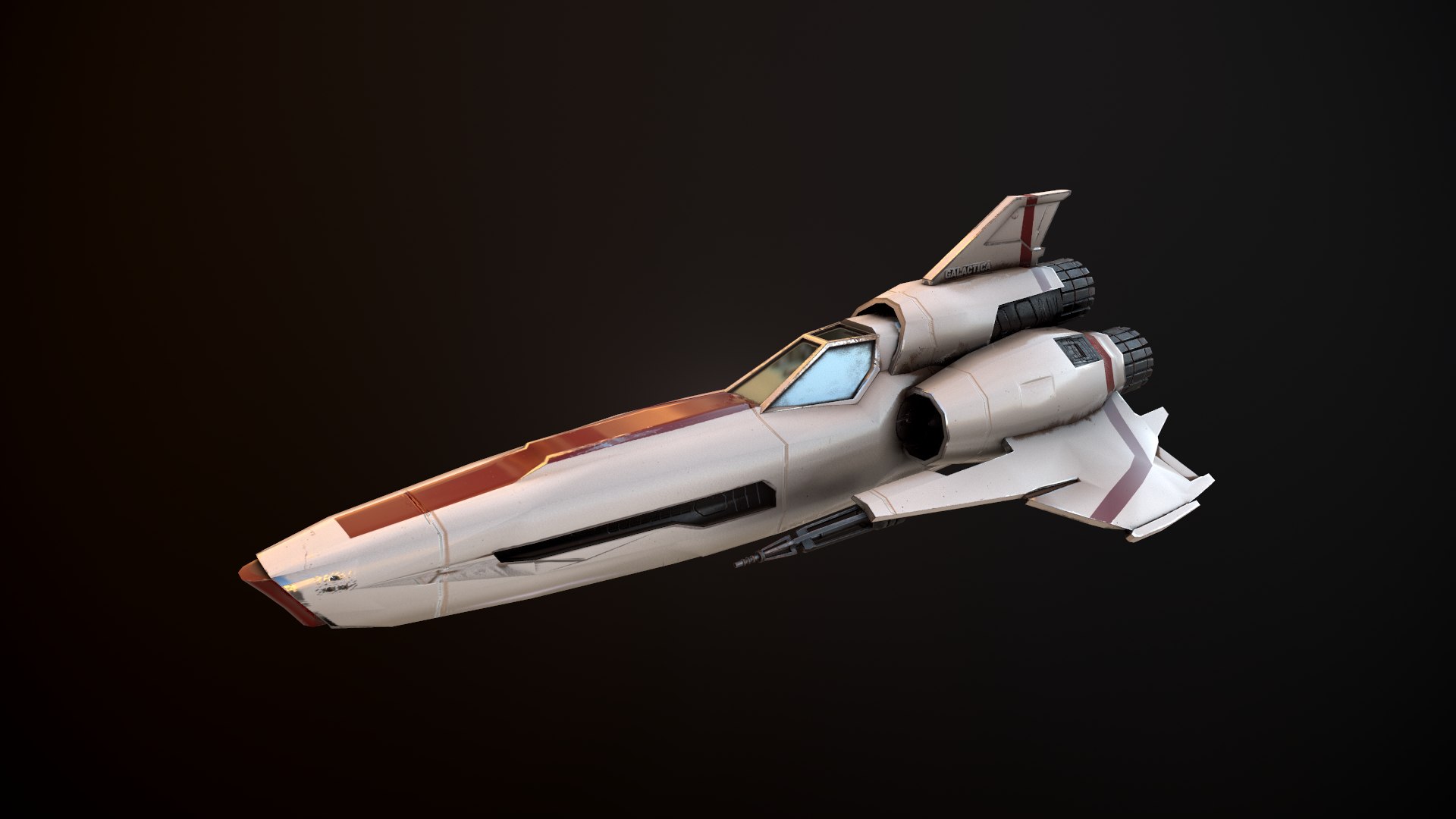 Battlestar galactica viper mk 3D model TurboSquid 1634365