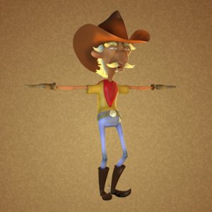 rigged character 3D model