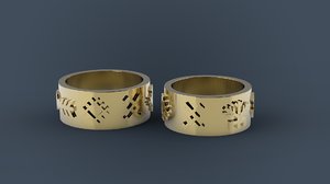 3D rings latvian jewelry model