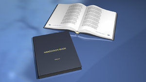 3d model hardcover book binding