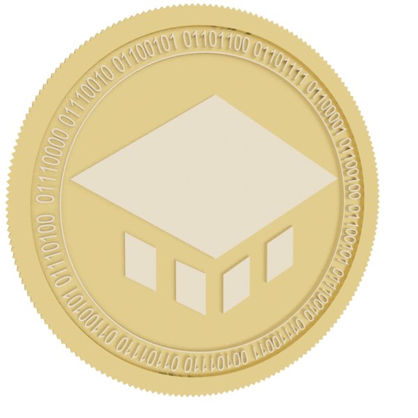 wiki token gold coin 3D