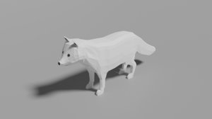 arctic fox 3D model