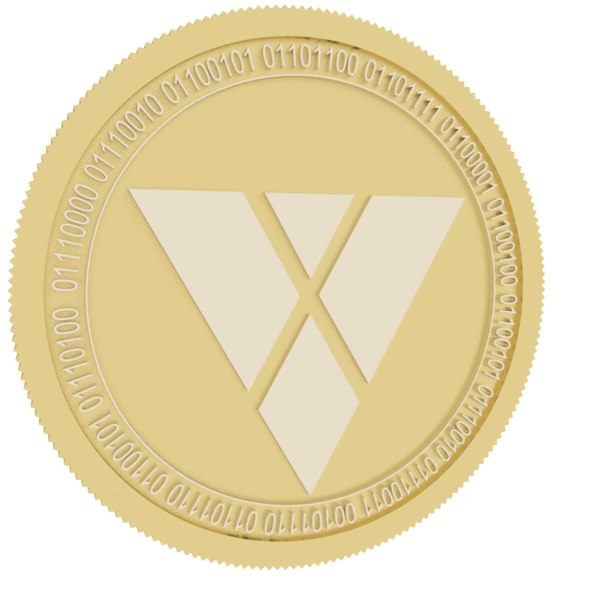 xtrabytes gold coin 3D model