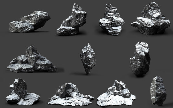 Rocks Snow 3d Model Turbosquid