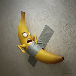 duct-taped banana model