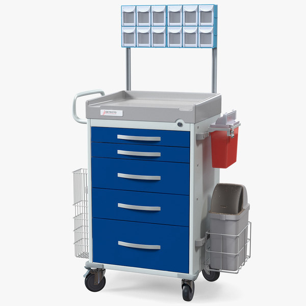 3D model detecto medical cart organizer TurboSquid 1635388