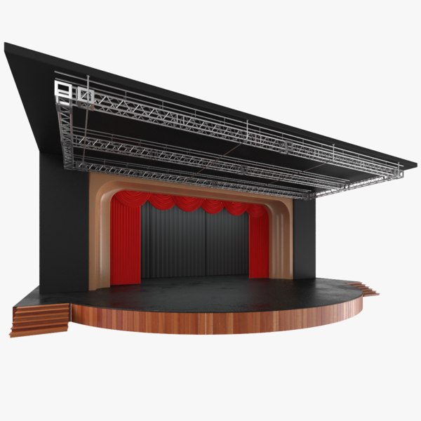 real theater stage 3D model