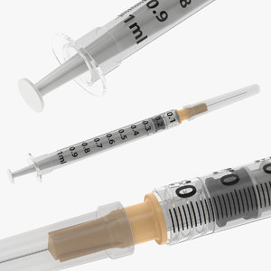 syringe 1ml ml 3D model