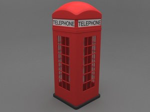 3D phone booth model