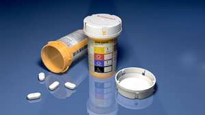 prescription pill bottle editable 3D