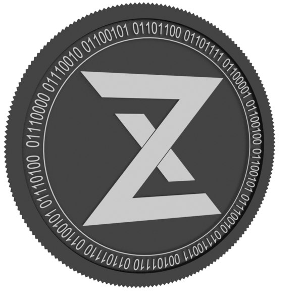 3D model zeuxcoin black coin