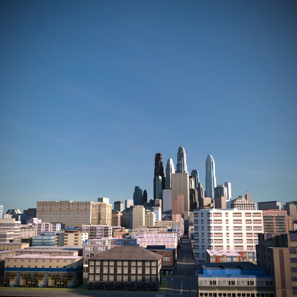 3D model city cityscape