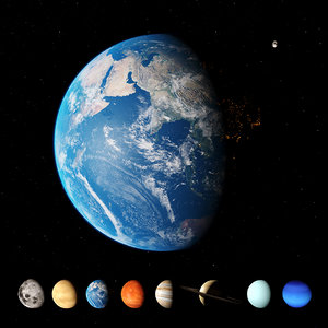 3D solar planets model