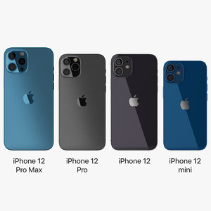 3D apple iphone 12 set