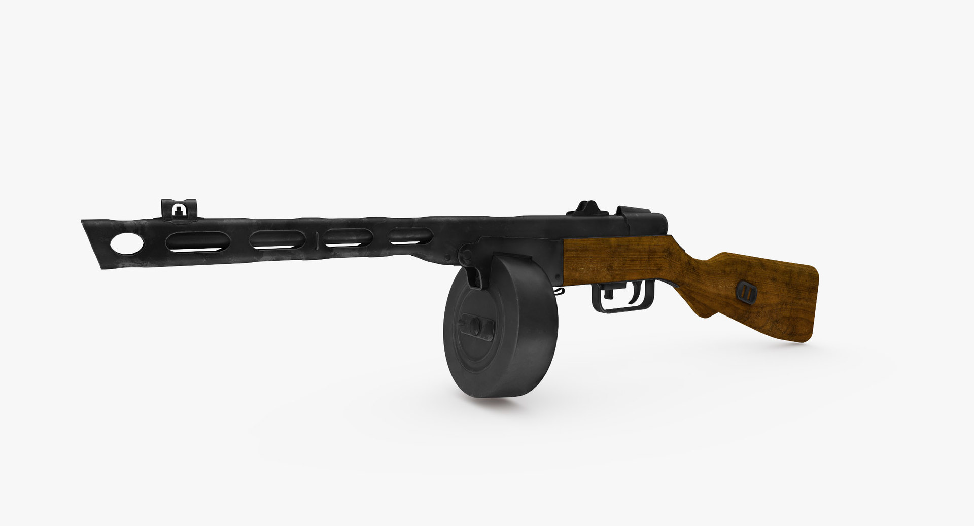 D Soviet Submachine Gun Ppsh Model Turbosquid My Xxx Hot Girl