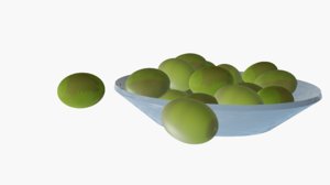 olive 3D model