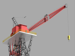 3D tower crane precision industrial model