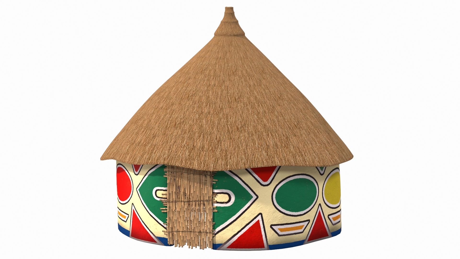 Traditional african hut painting 3D - TurboSquid 1637551