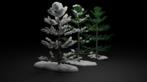 3D pine trees