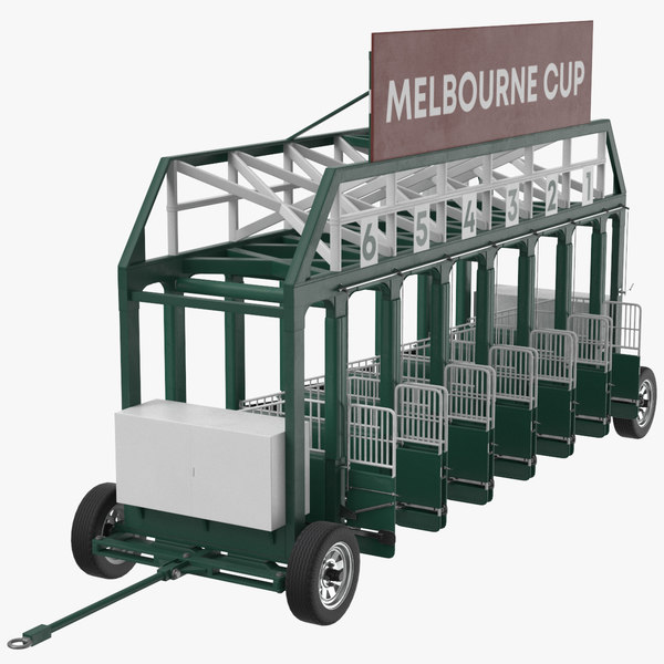 Pferderennen Starttore Melbourne Cup 6 Slots 3d Modell Turbosquid