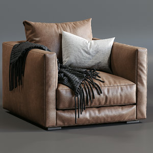 leather armchair tango marac 3D model