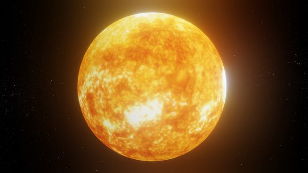 photorealistic sun 8k stars 3D model