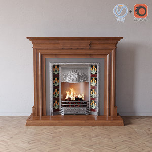 classical fireplace dxf