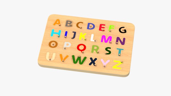wooden alphabet peg puzzle