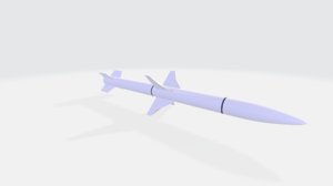 3D agm-88 harm missile