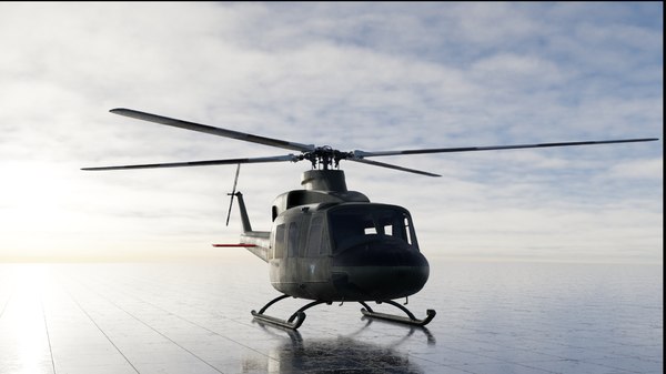 bell 412 helicopter 3D