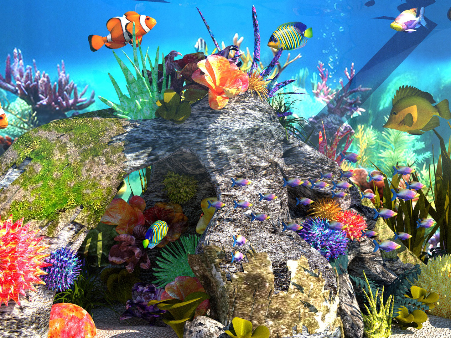 Aquariums underwater world 3D TurboSquid 1638405
