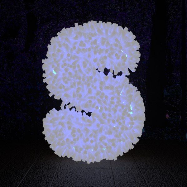 Glowing Fuzzy Letter S 3D Modell TurboSquid 1638441