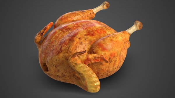 roasted chicken 3d model