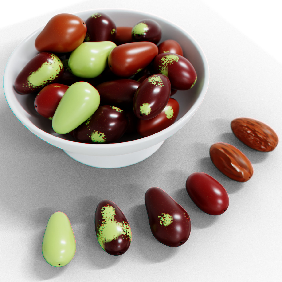 jujube fruits - procedural3d模型