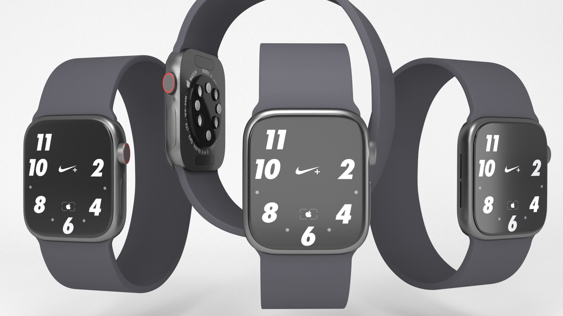 Apple watch 6 black 3D model - TurboSquid 1638946