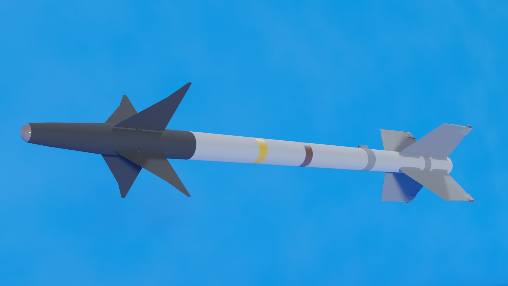 3D sidewinder missile model TurboSquid 1639038