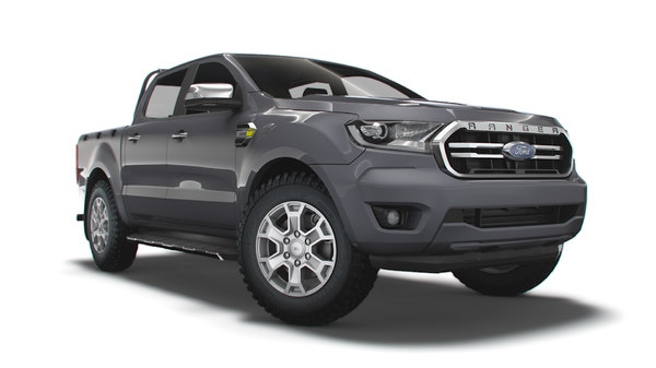 modelo 3d Ford Ranger XLT 2020 con especificaciones británicas