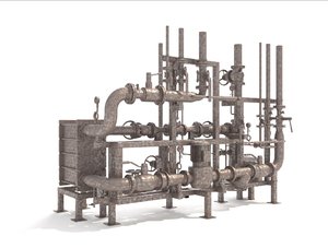 3D industrial boiler