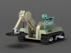 3D military bomb-disposal robot mine-clearing
