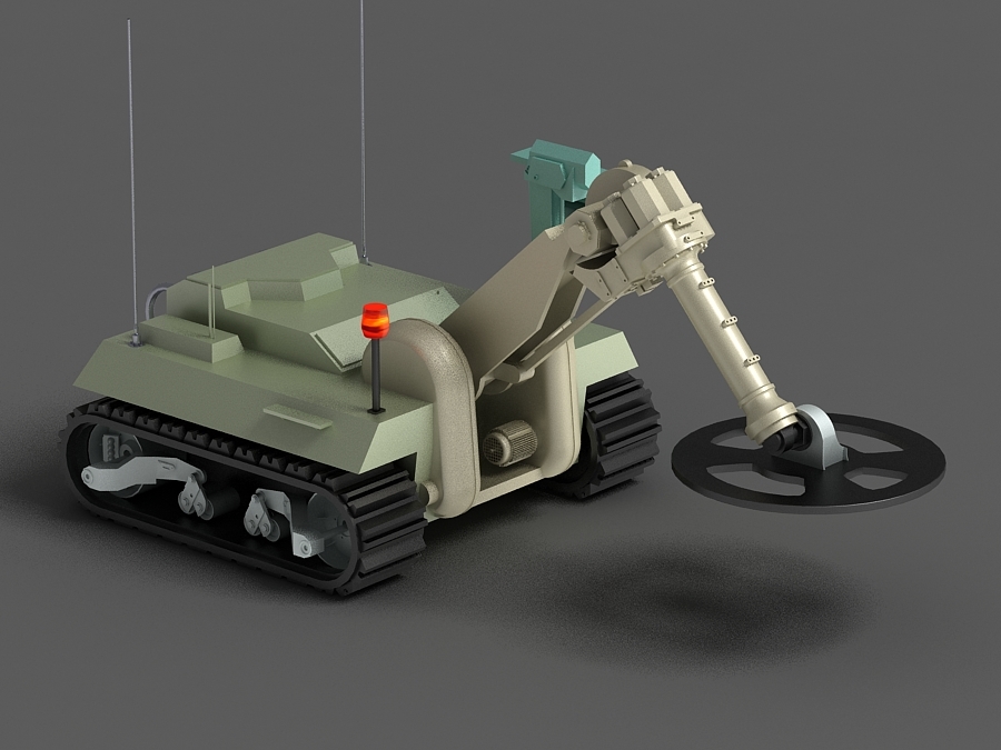 modèle 3D de Véhicule télécommandé de déminage de robot de déminage ...