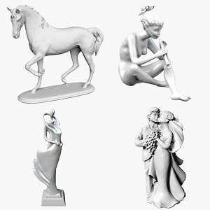 3D figurines horse model