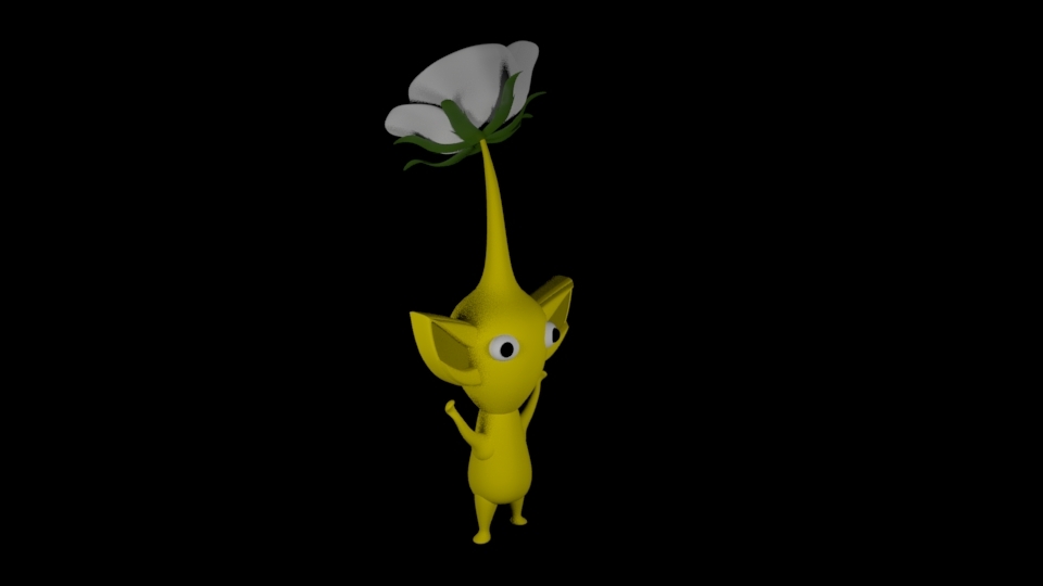 Yellow flower pikmin 3D model TurboSquid 1640214