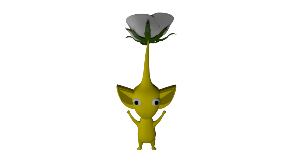 Yellow flower pikmin 3D model TurboSquid 1640214