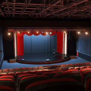 real theater interior scene 3D model
