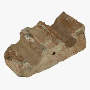 brick piece 01 raw 3D model
